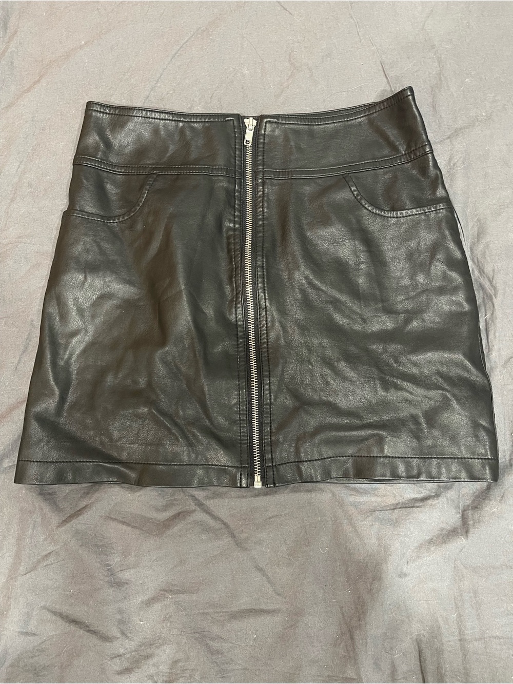 Forever 21 Black Faux Leather Mini Skirt